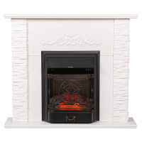 Камінокомплект Ларнака White + INVER BLACK